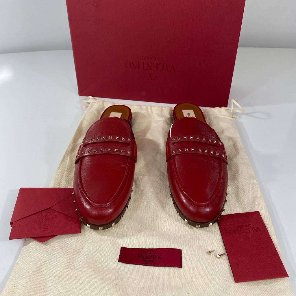Valentino Garavani Red 20mm Soul Rockstud Mules Valentino Garavani Red 20mm Soul Rockstud Mules